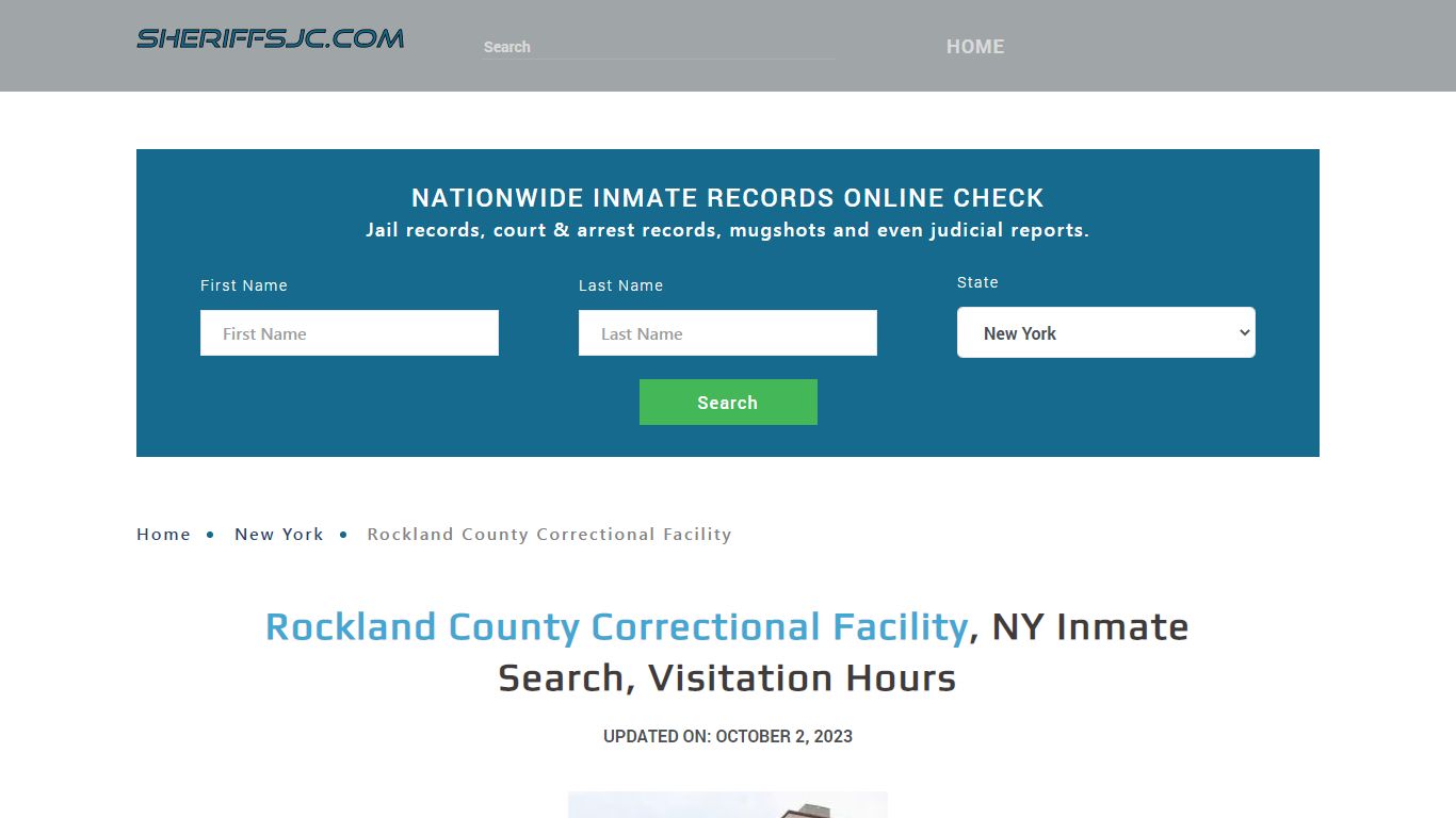 Rockland County Correctional Facility, NY Inmate Search, Visitation Hours